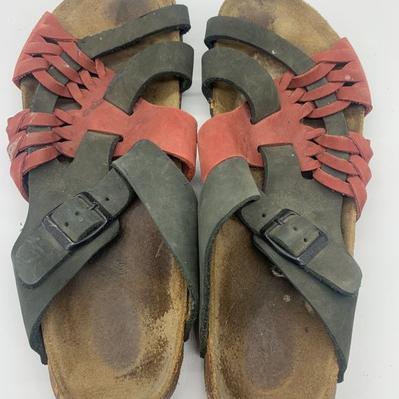 Birkenstock Tatami Black Red Cross Strap Women's 41 - Picture 6 of 7